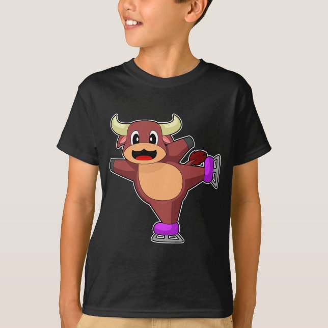 T-shirt Bull Patinage sur glace Patins sur glace (Devant)