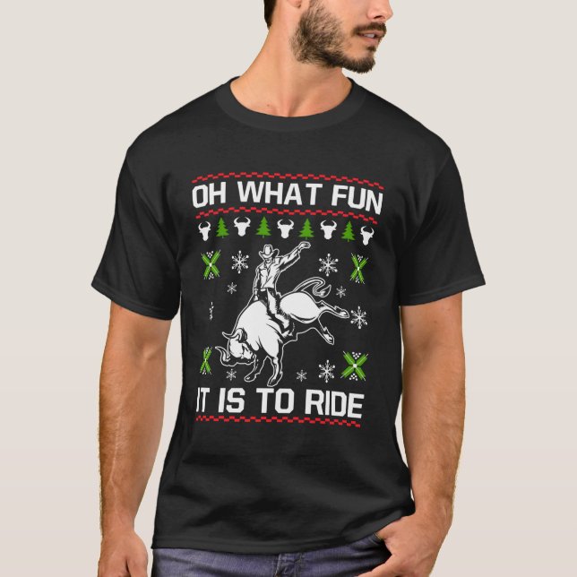 T-shirt Bull Rider Pour (Devant)