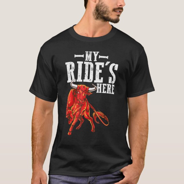 T-shirt Bull Riding Pbr Rodeo Bull Riders Pour Western Ran (Devant)