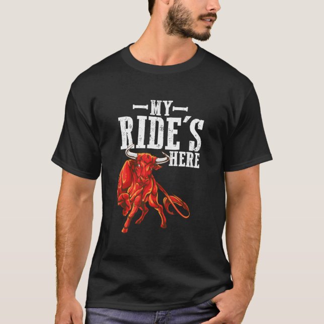 T-shirt Bull Riding Pbr Rodeo Bull Riders Pour Western Ran (Devant)