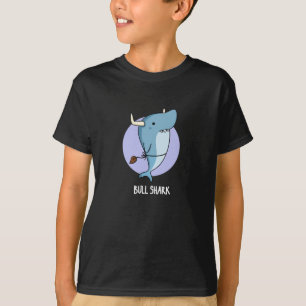 T-shirt Bull Shark Funny Animal Shark Pun Dark BG