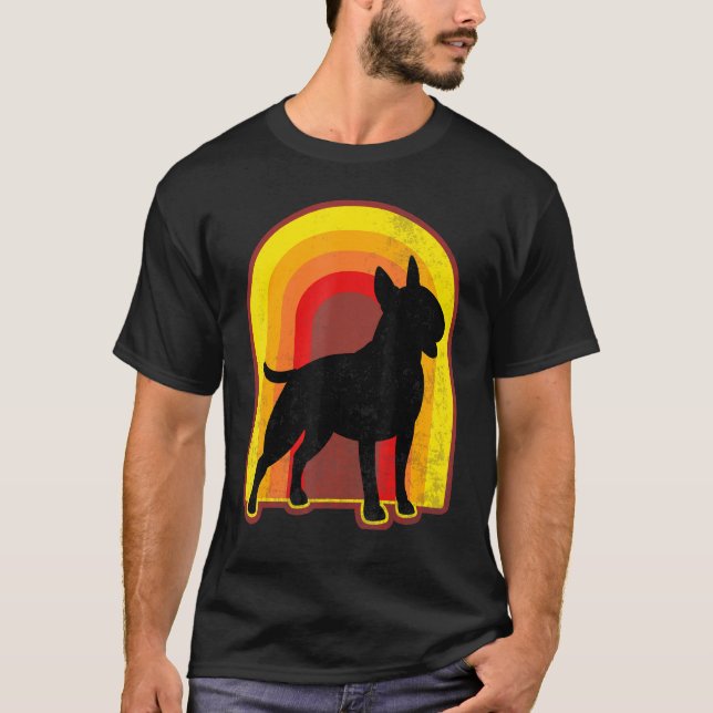 T-shirt Bull Terrier Chemise Vintage Retro Bull Terrier Ch (Devant)