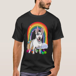 T-shirt Bull Terrier Chien Joyeux Oeufs de Pâques Bunny Ki