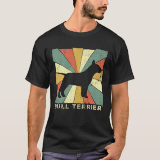 T-shirt Bull Terrier Chien Retro Les années 70 Vintage