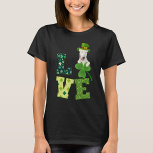 T-shirt Bull Terrier Chien Shamrock St. Patricks Day Irlan