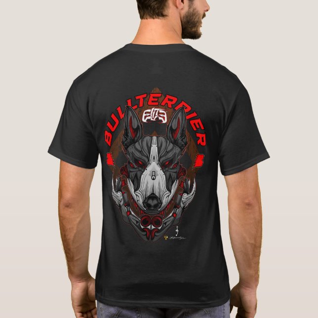 T-shirt BULL TERRIER Cyberpunk Samurai Elite (Dos)