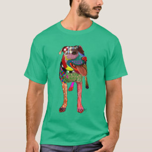 T-shirt Bull-terrier du Staffordshire - patchwork