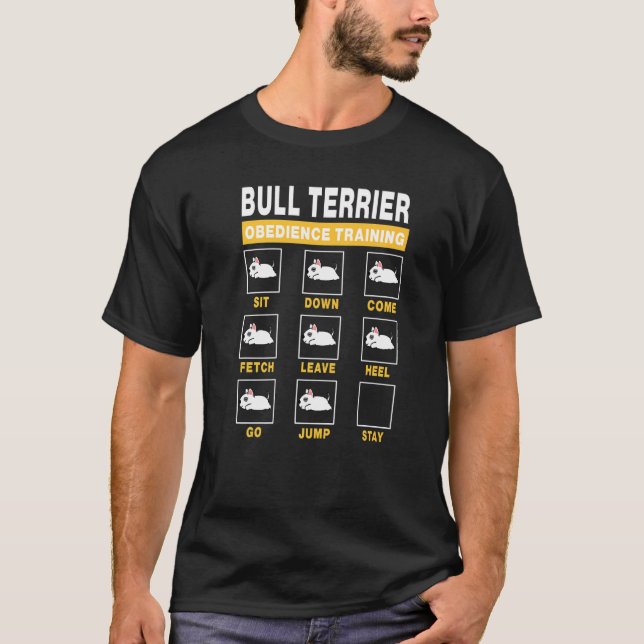 T-shirt Bull Terrier Obedience Formation Chien Guide De Fo (Devant)