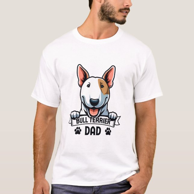 T-shirt Bull Terrier Papa (Devant)