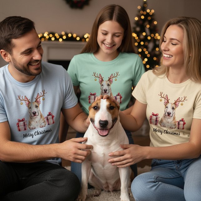 T-shirt Bull Terrier Reindeer (Créateur téléchargé)