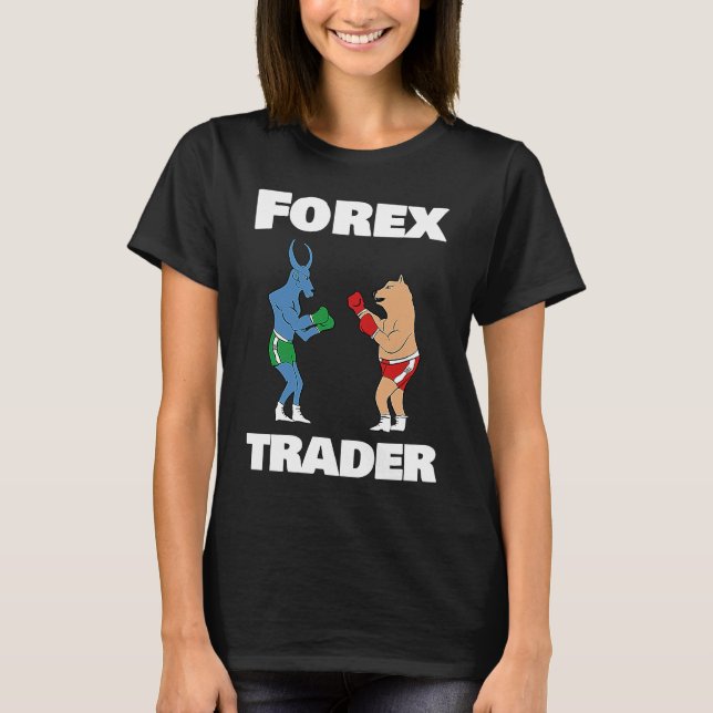 T-shirt Bull vs Bear Forex Trader Illustration forex (Devant)