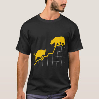 T-shirt Bull Vs Bear I Partage Le Marché Stock Etf Capital