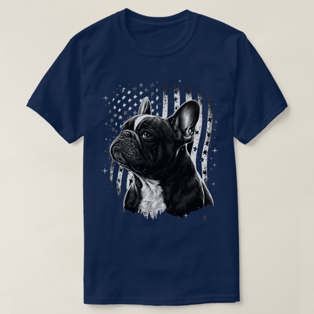 T-shirt Bulldog 4 juillet 3 (Design devant)