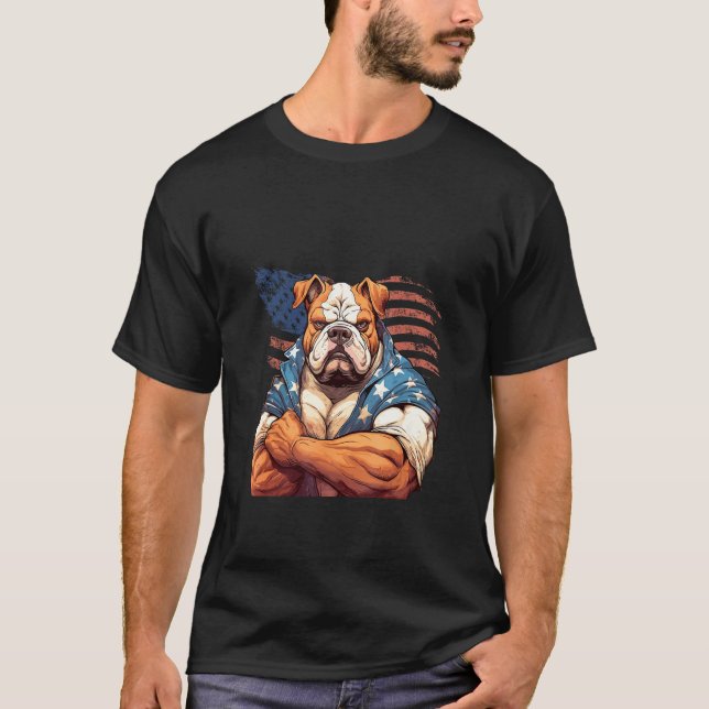 T-shirt Bulldog américain (Devant)