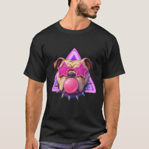 T-shirt Bulldog Blown Chien de bulle avec lunettes d'étoil
