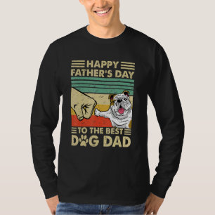 T-shirt Bulldog Happy Fatheru2019s Jour Au Meilleur Chien