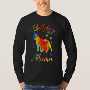 T-shirt Bulldog Mama Coloré anglais Bulldog Chien Maman 1