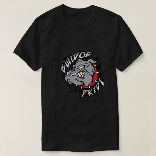 T-shirt Bulldog Mascot Chemise Anglais Bulldog Logo Pride  (Design devant)