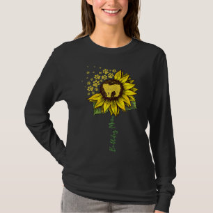 T-shirt Bulldog Mom Sunflower anglais Bulldog Lover cadeau