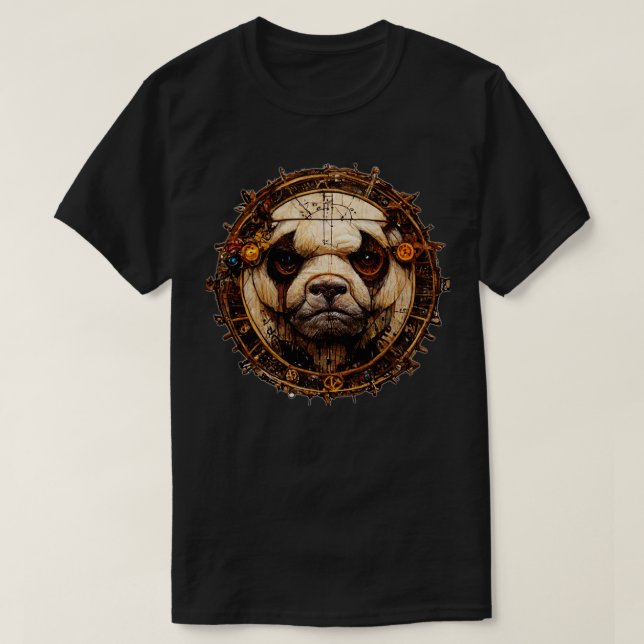 T-shirt Bulldog Surreal Steampunk Amoureux des chiens d'oe (Design devant)