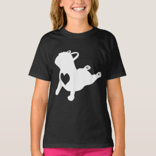 T-shirt Bulldog Yoga Pose Love Heart Workout
