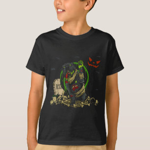 T-shirt Bulldog Zombie Chien Drôle Chien Zombie Halloween