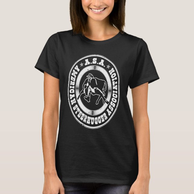 T-shirt Bulldogging Steerhugger Association  Steer Wrestli (Devant)
