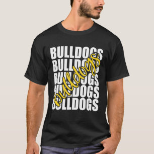 T-shirt Bulldogs École Jaune Ventilateur Sport Team Spirit