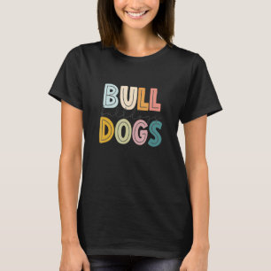 T-shirt Bulldogs Mascot école Spirit Sports Cheer Fan Tea