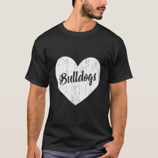 T-shirt Bulldogs School Sports Fan Team Spirit Mascot He