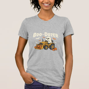 T-shirt Bulldozer fantôme de Halloween Boo-Dozer Design_1