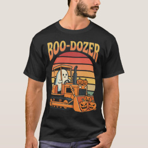T-shirt Bulldozer Fantôme de Halloween Citrouille Boo-Doze