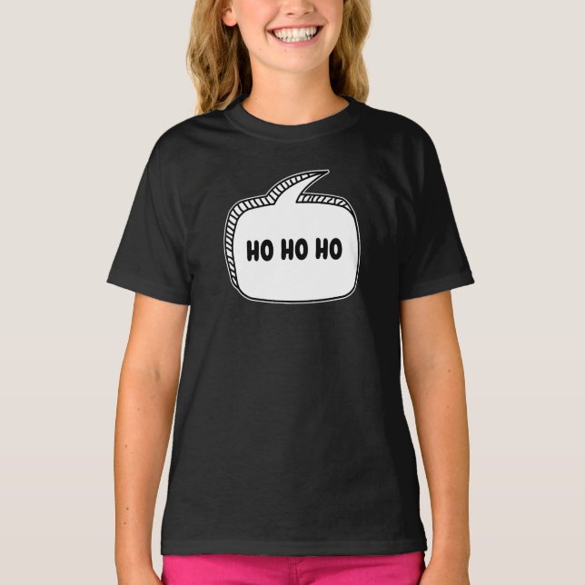 T-shirt Bulle de texte HO HO HO (Devant)