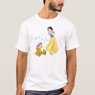 T-shirt Bulles blanches de neige et dopey