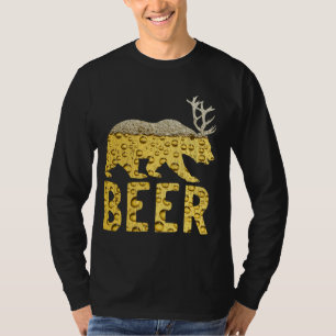 T-shirt Bulles de bière Bear+Deer=Antlers d'ours de bière