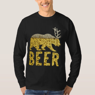 T-shirt Bulles de bière Bear+Deer=Antlers d'ours de bière