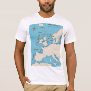 T-shirt Bulletin de navigation des îles Britanniques en co