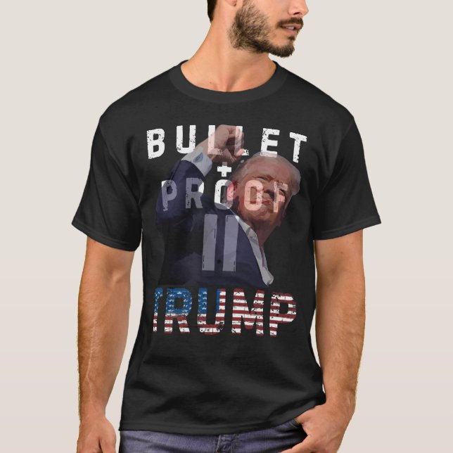 T-shirt BULLETPROOF TRUMP - Funny Trump 2024 (Devant)