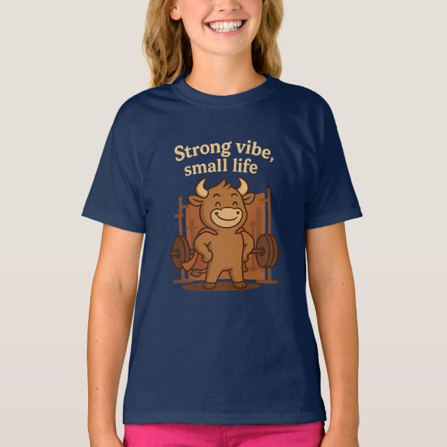 T-shirt Bullio® - Petite vie, Vibes fortes | Drôle dessin (Devant)