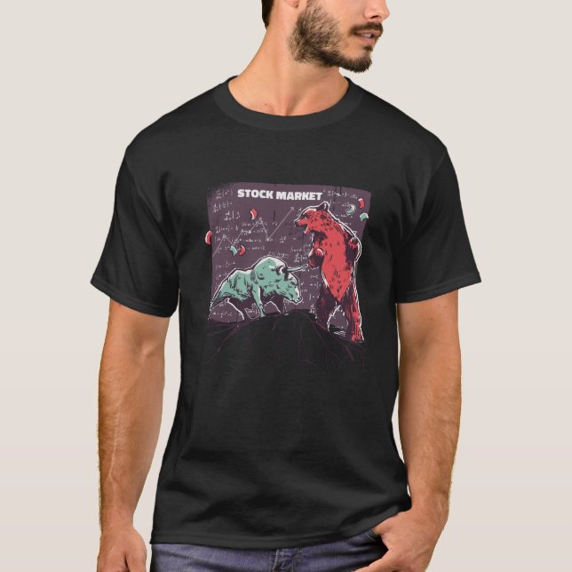 T-shirt BULLISH et BEARISH Market Trading Acheter Stock (Devant)