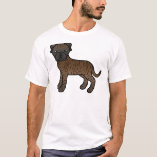 T-shirt Bullmastiff bringé Chien de dessin animé mignon