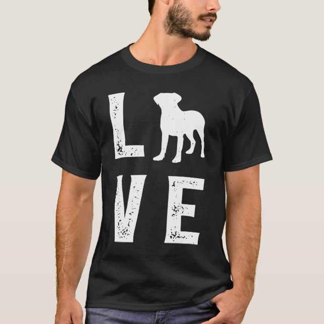 T-shirt Bullmastiff Love  1 (Devant)