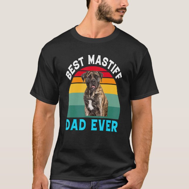 T-shirt Bullmastiff Pet Owner   Best Mastiff Dad Ever (Devant)