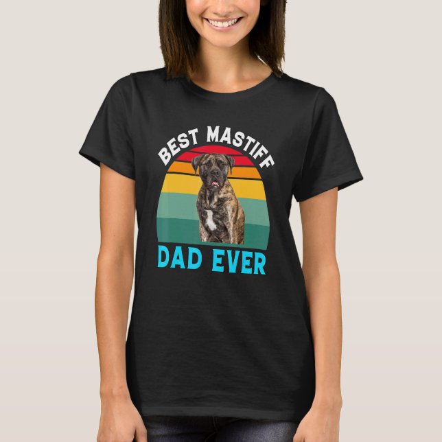 T-shirt Bullmastiff Pet Owner   Best Mastiff Dad Ever (Devant)