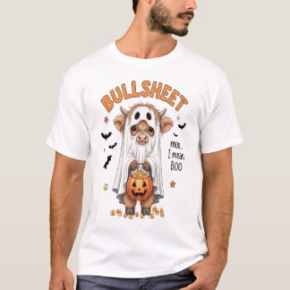 T-shirt Bullsheet Highland Cow Funny Ghost