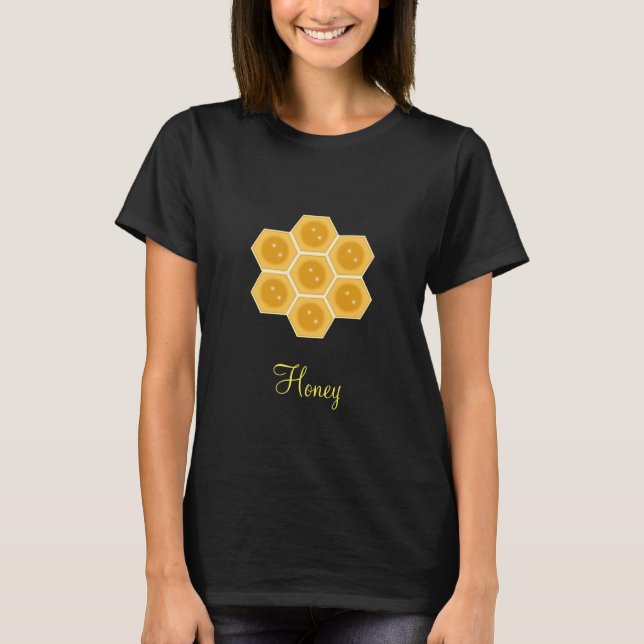T-shirt Bumble Bee Honeycomb & Calligraphy (Devant)