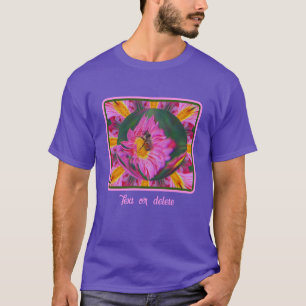 T-shirt Bumble Bee Rose Daisy Nature Abstraite