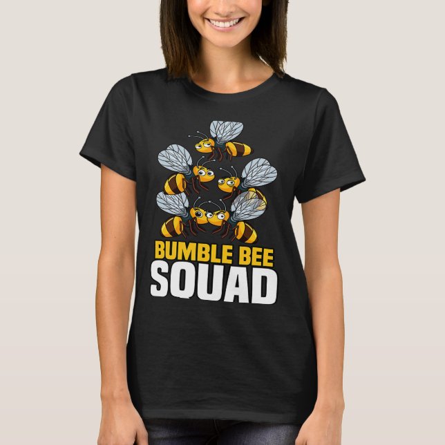 T-shirt Bumble Bee Squad Flower Pollinator Abeille (Devant)