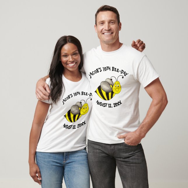 T-shirt Bumblebee Bee Day fête d'anniversaire personnalisé (Unisexe)