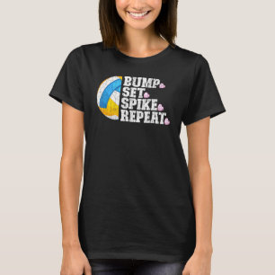 T-shirt Bump Set Spike Répéter Volleyball Graphic Player C